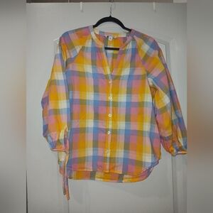 Plaid Multicolor Women's Top